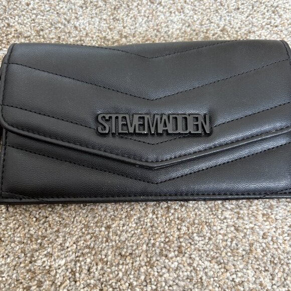 Steve Madden  Black Wallet Clutch NWT - Picture 2 of 16